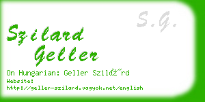 szilard geller business card